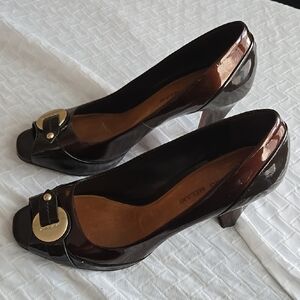 Elegant Brown Peep-Toe Heels Office Siren Corpcore Summer Shoes